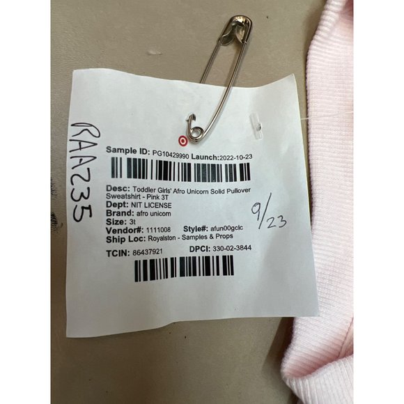 Toddler Girls' Afro Unicorn Solid Pullover Sweatshirt Pink 3T - Picture 5 of 8